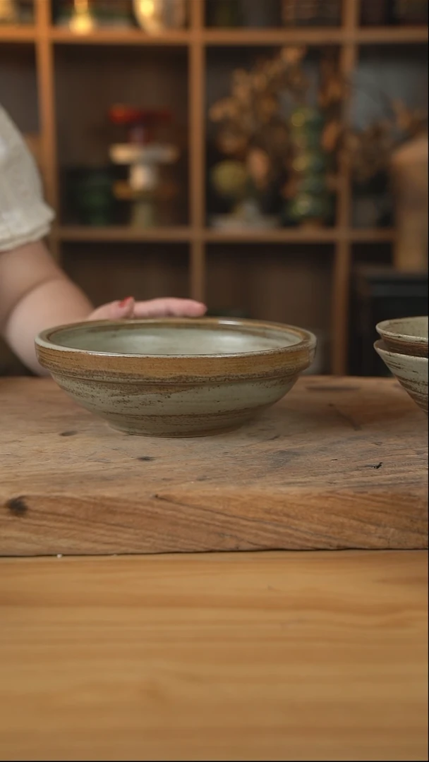 岁月风情的8英寸圆口汤钵