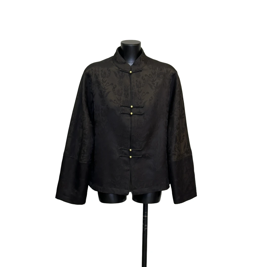 「利琪高订」新中式大码显瘦凤凰于飞提花时尚对襟百搭外套A5480