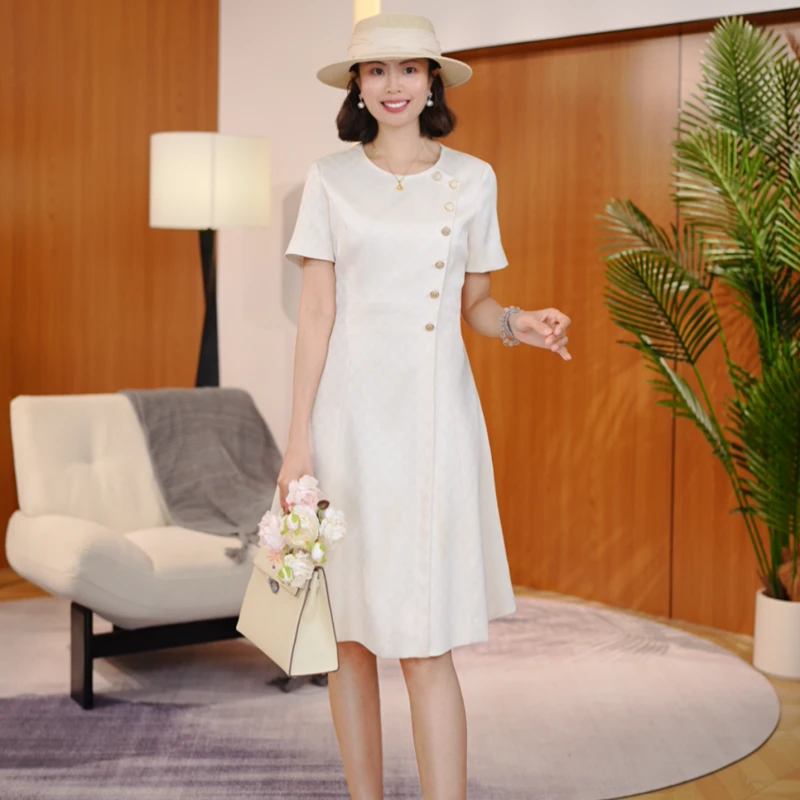 【南油畅姐】夏季时尚休闲高端名媛修身短袖连衣裙裙子