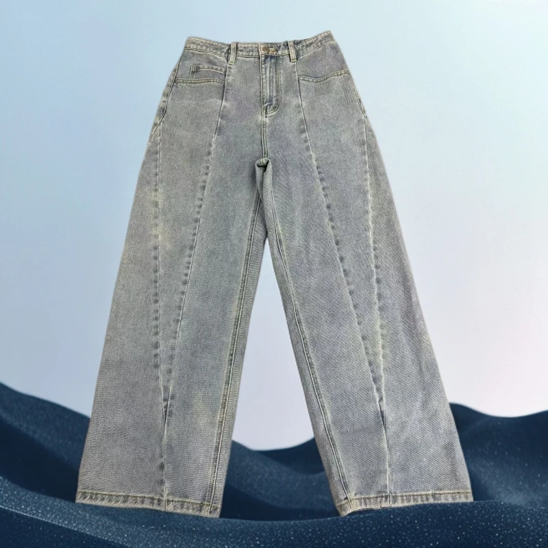 高腰慵懒洗常规女夏季牛仔裤时尚韩版直筒裤子女款爆款2025新款