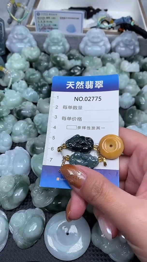 颈饰未镶嵌翡翠纯天然A货翡翠2775
