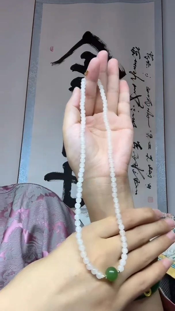 和田玉未镶嵌项链约卡5