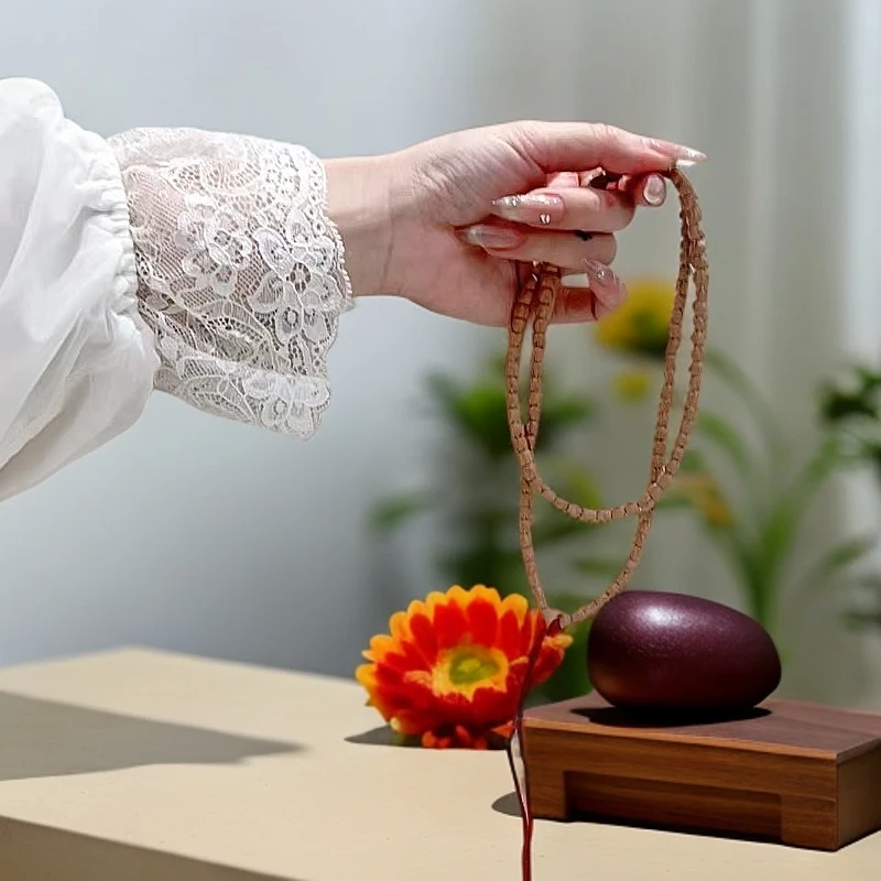 甘孜精品红皮鬼脸百香籽文玩佛珠108颗长串