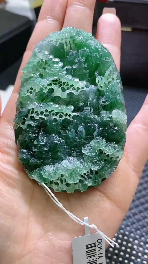 【闪购商品】定制翡翠未镶嵌18/0121/W/山水