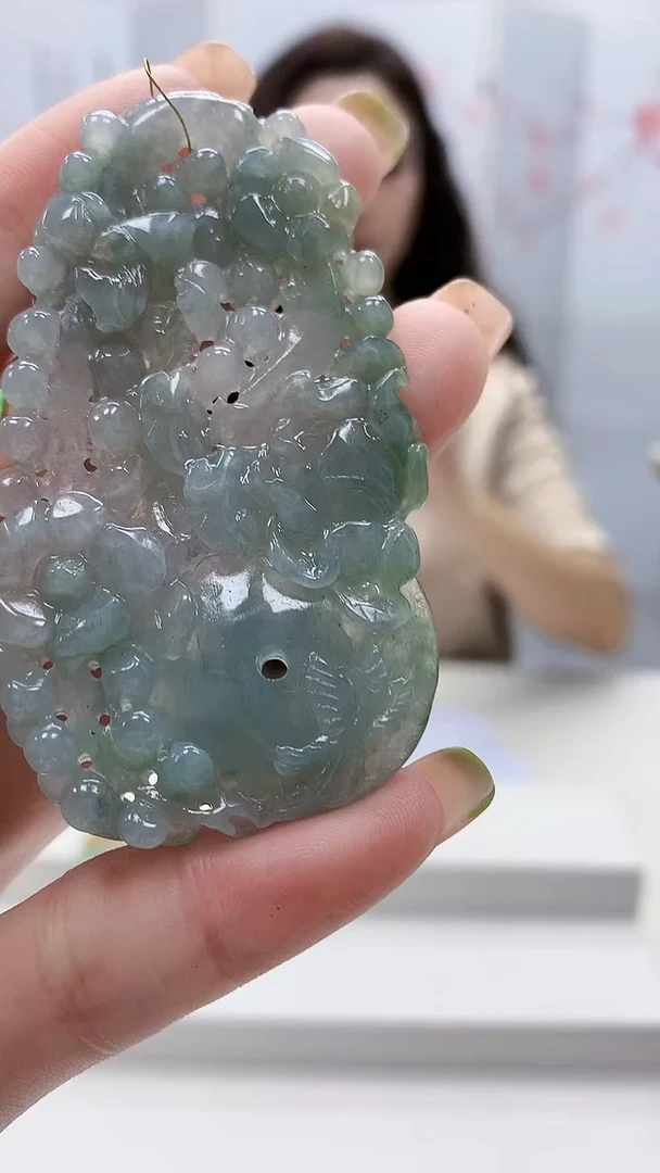 未镶嵌定制翡翠4829ry-毛货挂件72