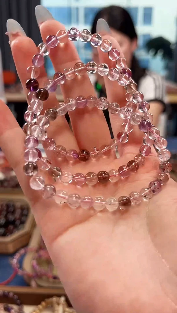 未镶嵌手串水晶仙女发超七单圈手串6mm【多样性发一】