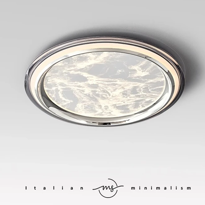 意式简约卧室灯全光谱创意云雾设计房间吸顶灯护眼书房灯