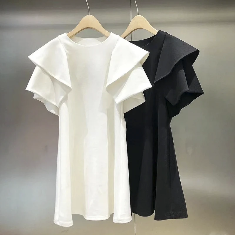 2025年新款度假连衣裙荷叶袖宽松显瘦L0113