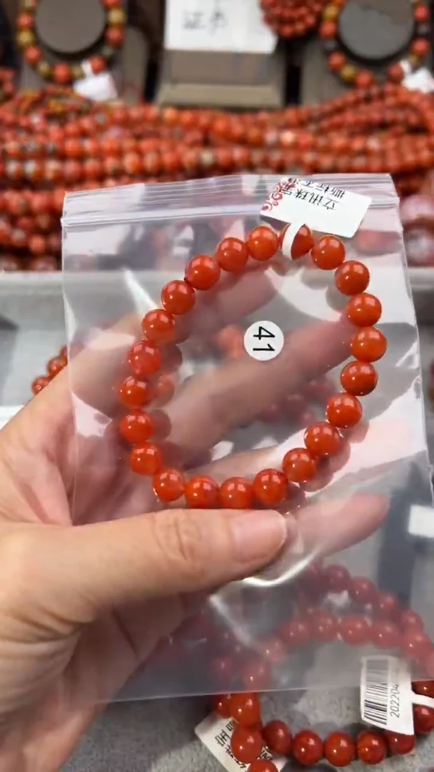 南红玛瑙手串未镶嵌9