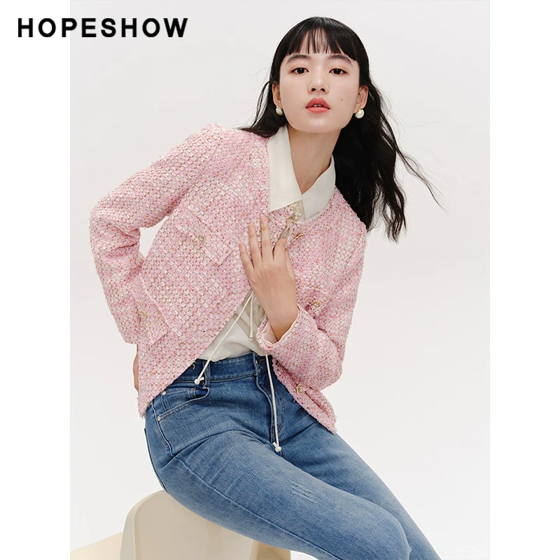 【芋总专属】红袖商场同款高级感粉色小香风短外套89124010401