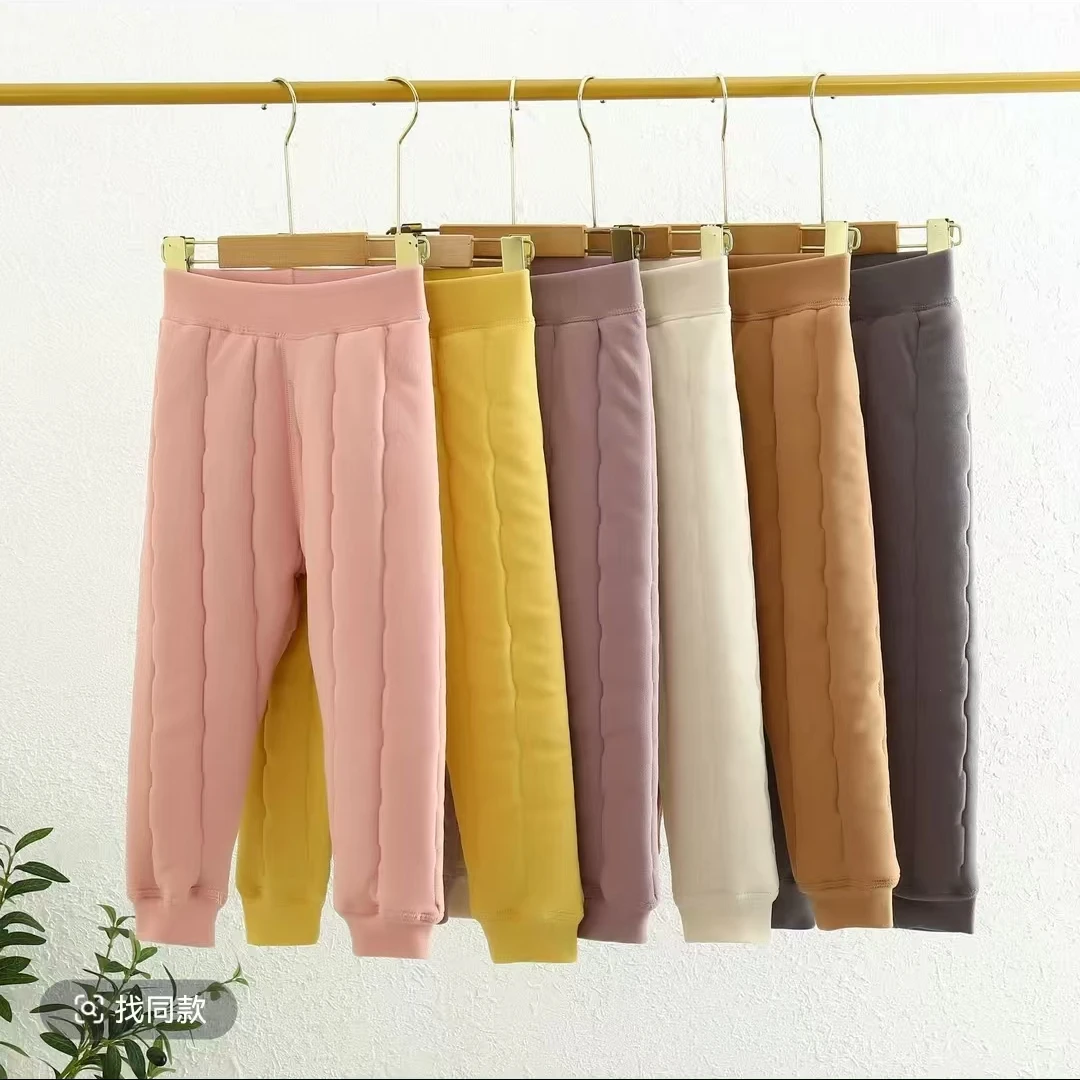 冬季新款加厚男童女童中大童内穿裤子校服神器棉裤一件过冬保暖