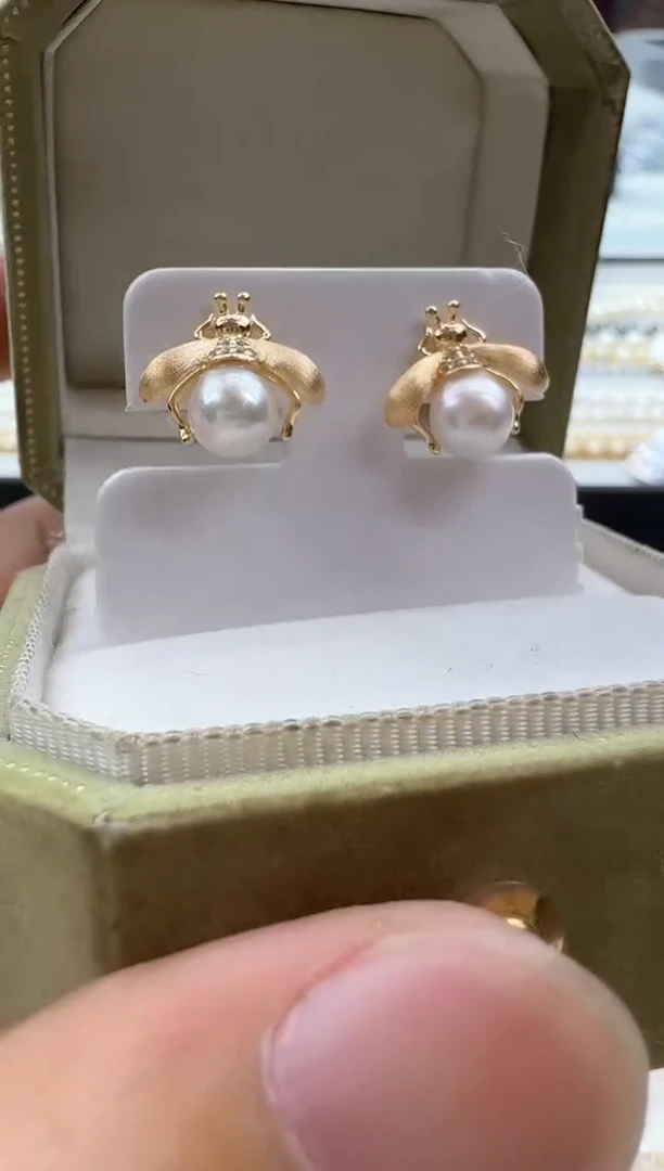 【闪购商品】海水珍珠耳饰银S925镶嵌清货