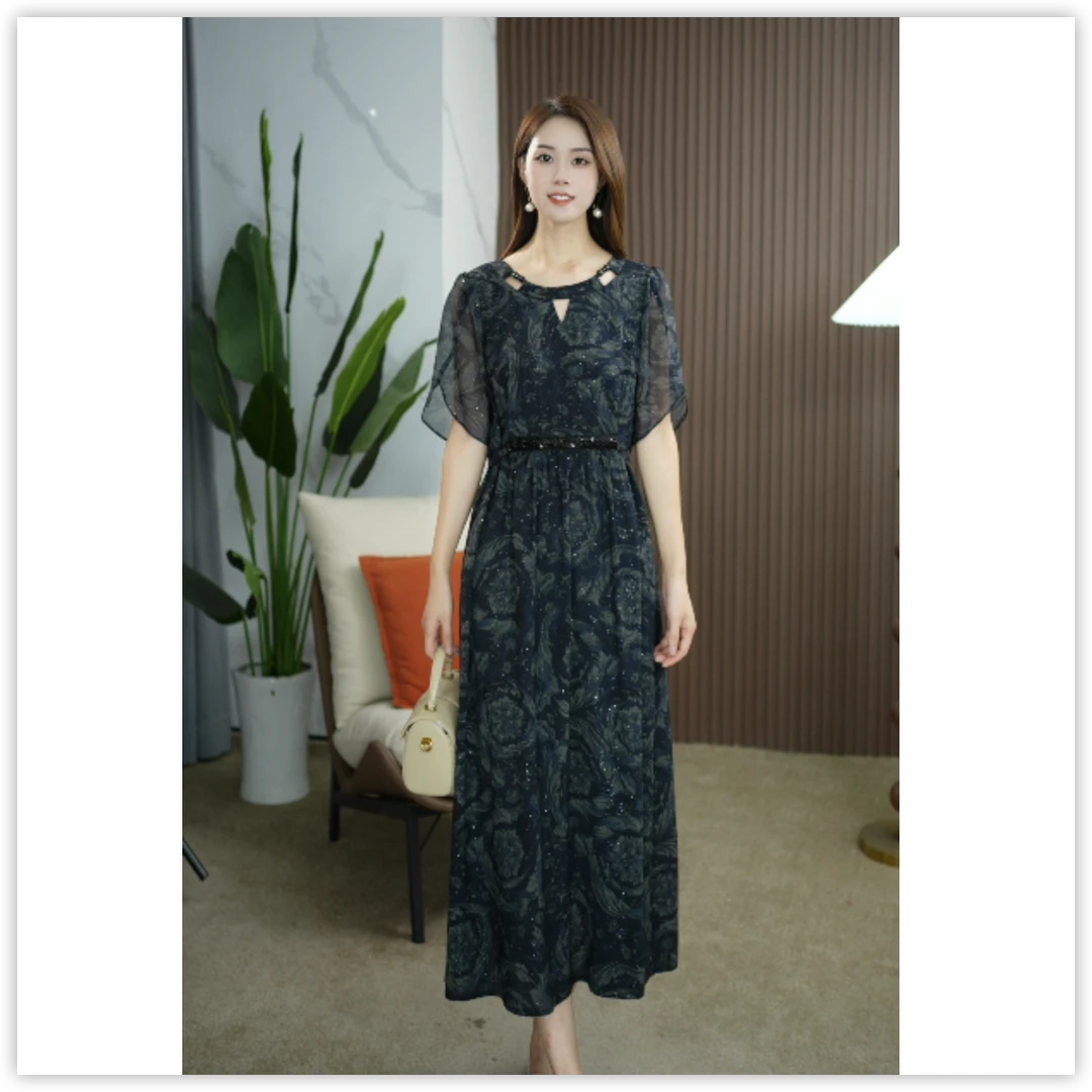 【奈娅定制】B317法式洋气连衣裙女2025新款遮肉显瘦优雅显气质裙子