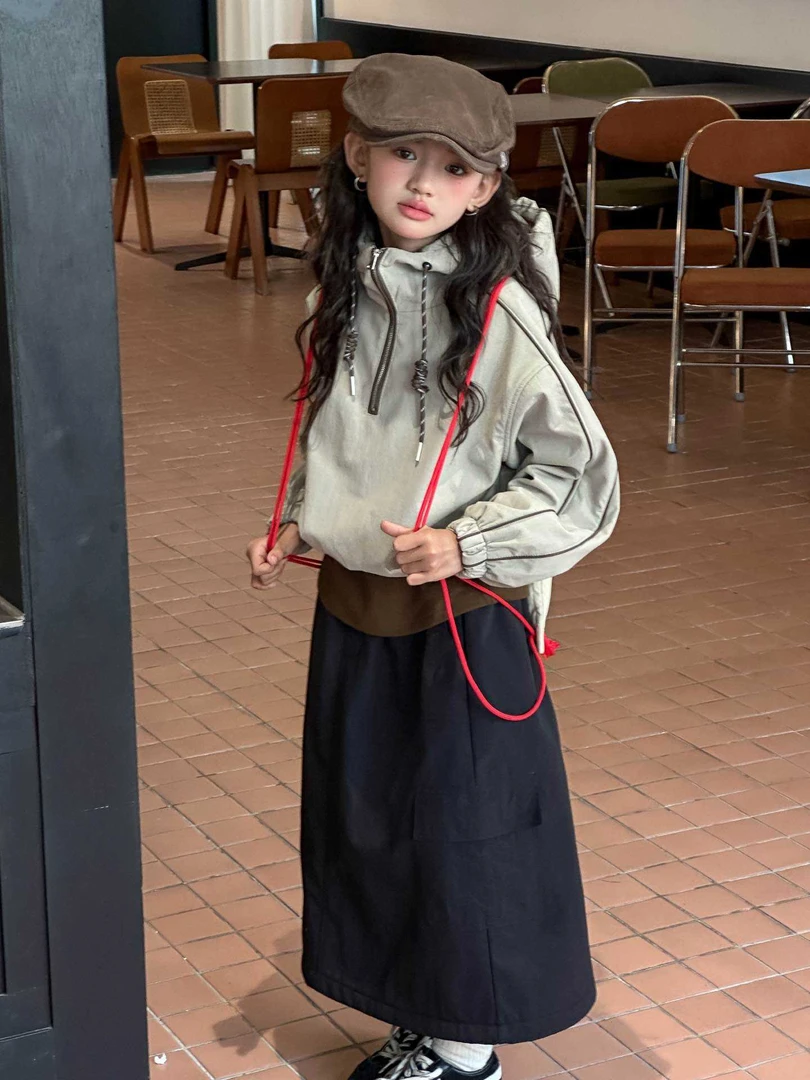 逗小逗 工装口袋长裙