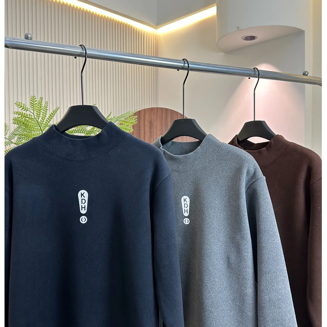 D338男童半高领打底衫秋冬款加绒加厚2025新款儿童男大童冬季内搭