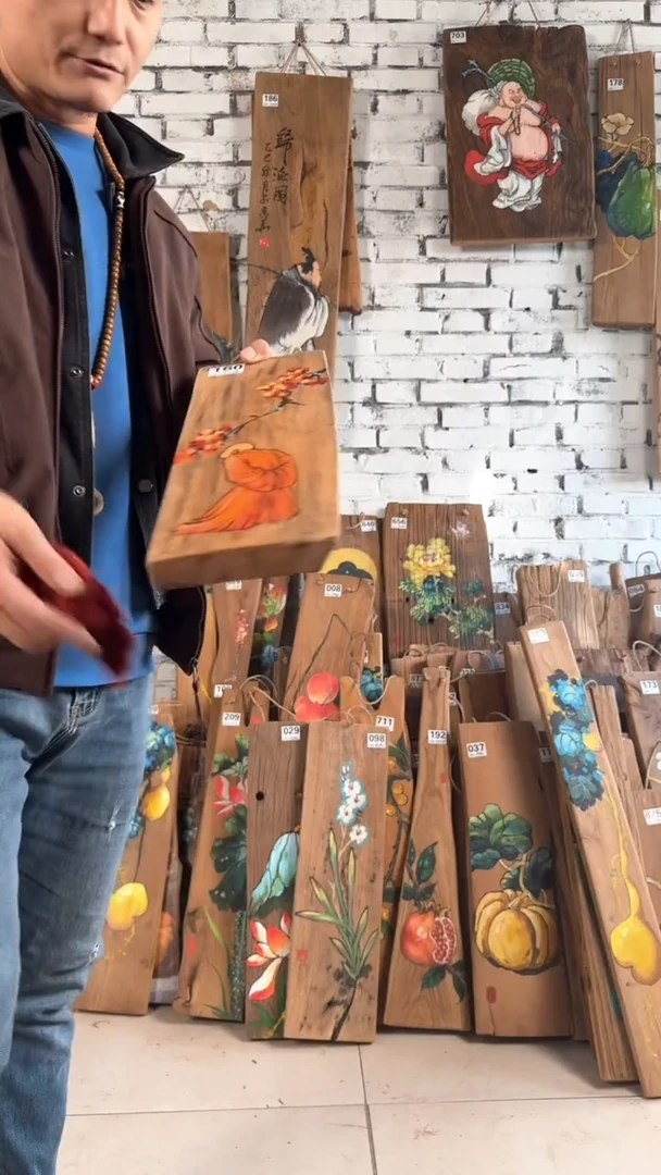 吊坠桃核160号门板画