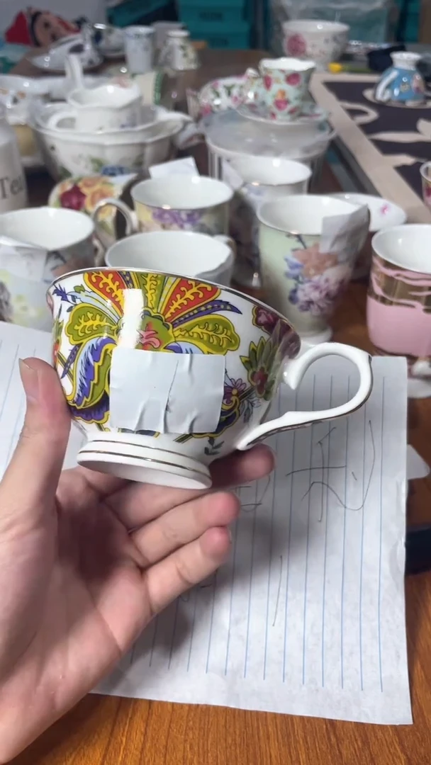 瓷片微瑕骨瓷咖啡杯清仓！！！01