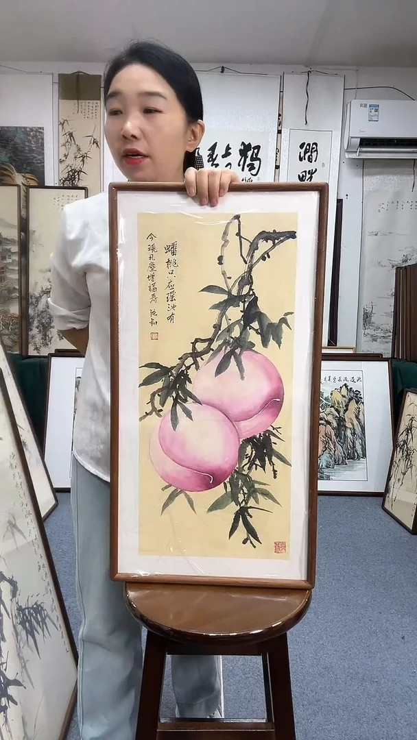 国画35*67实木画框京东包邮手绘