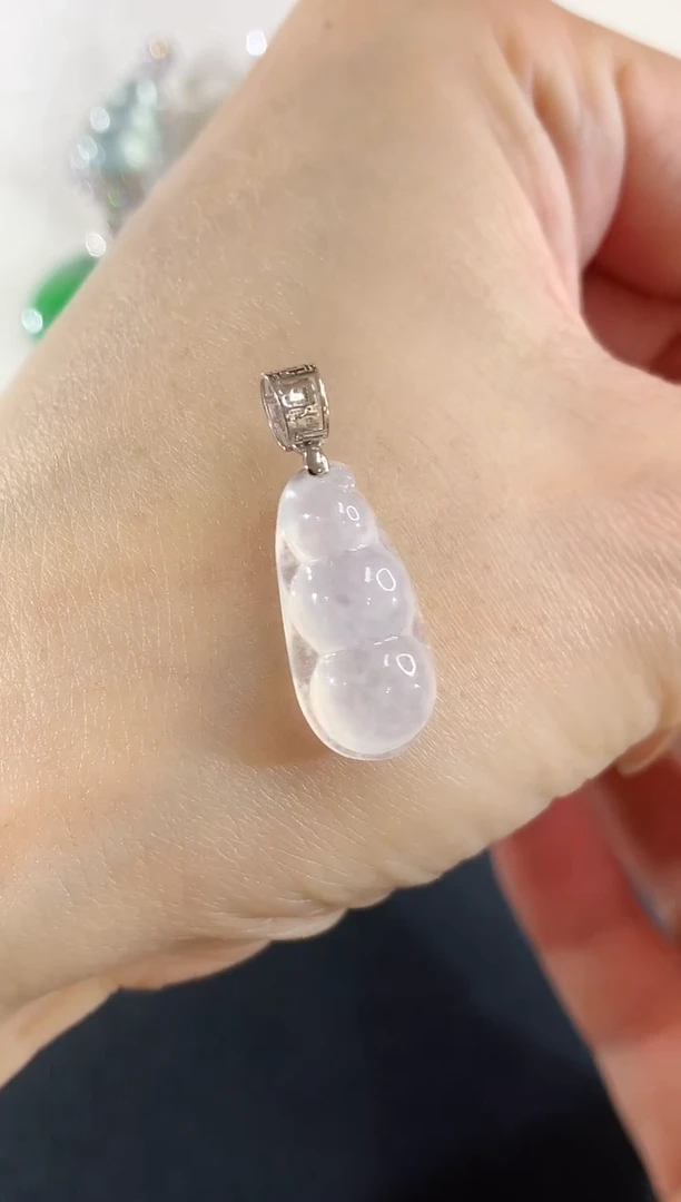 吊坠(不含链)18K金镶嵌翡翠9|