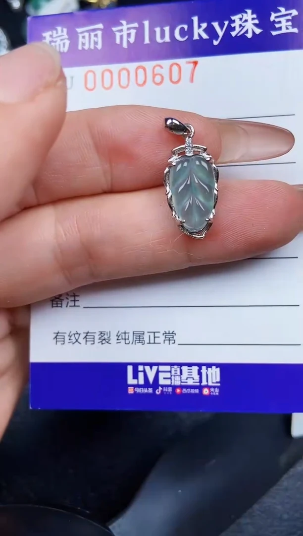 翡翠银S925镶嵌颈饰0607