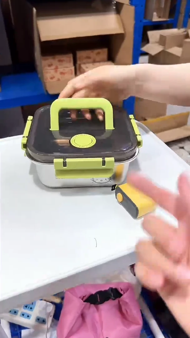 瓷片1700mlKT绿色保鲜盒