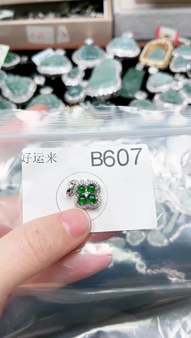 【闪购商品】翡翠颈饰未镶嵌赠皮绳607