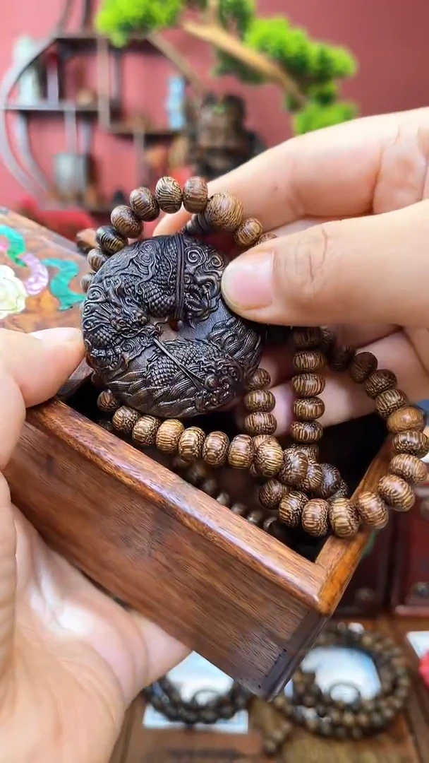 【闪购商品】木中之❤王妍妍好物-龙平安扣-木盒