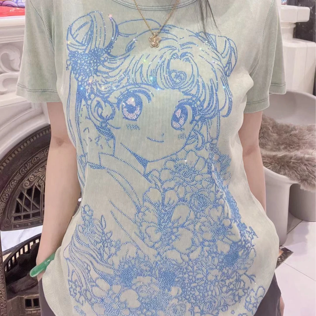 1364粉色美少女T恤2025年新款包嫂夏季女装百搭