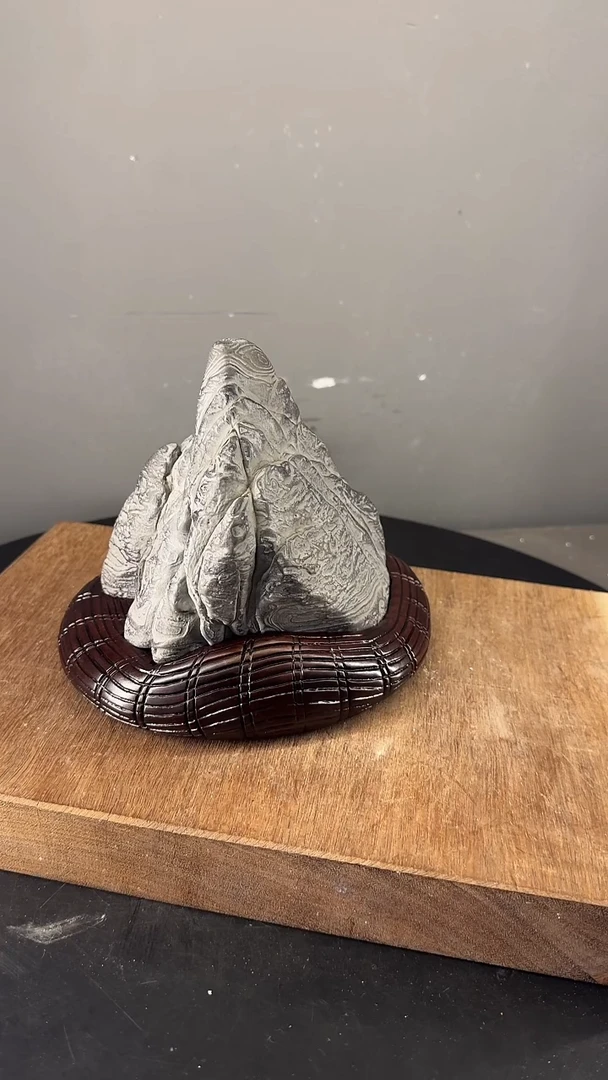 有机玻璃关*钧灵璧石天然原石的
