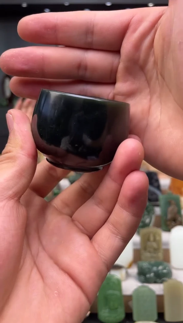 和田玉未镶嵌把件茶杯（多样性发货）