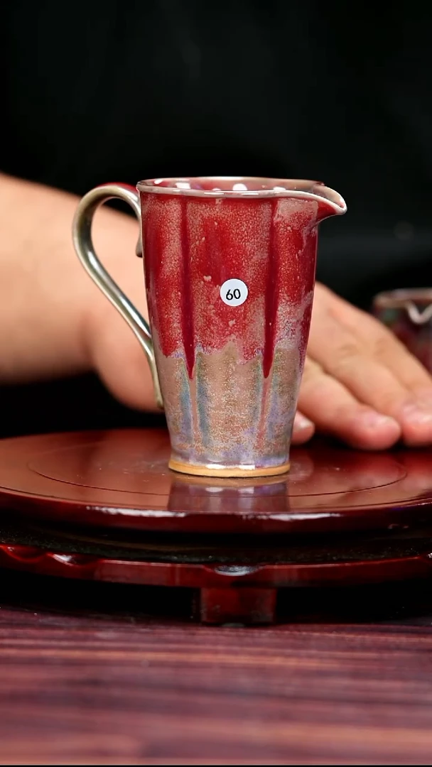 60#李朝斐一级品原矿钧瓷公道杯