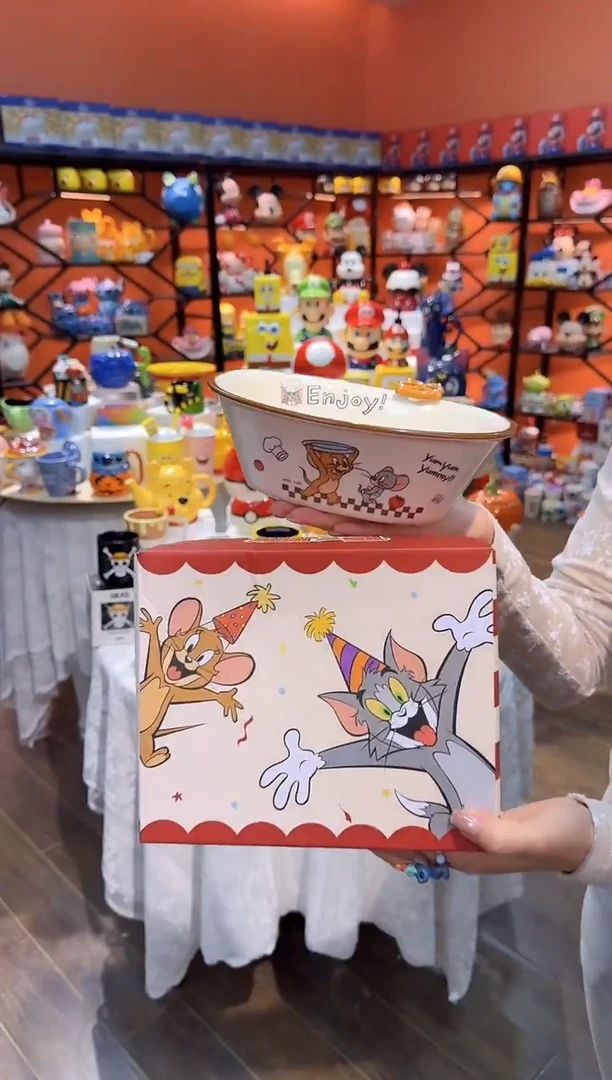 瓷片 @@猫和老鼠900ml长方汤碗