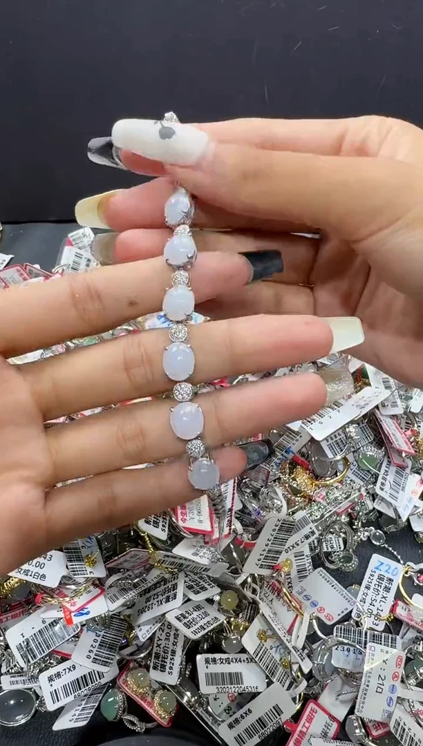 翡翠戒指银S925镶嵌戒指397