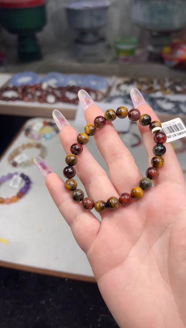 未镶嵌手串水晶彩虎眼多样性发其一