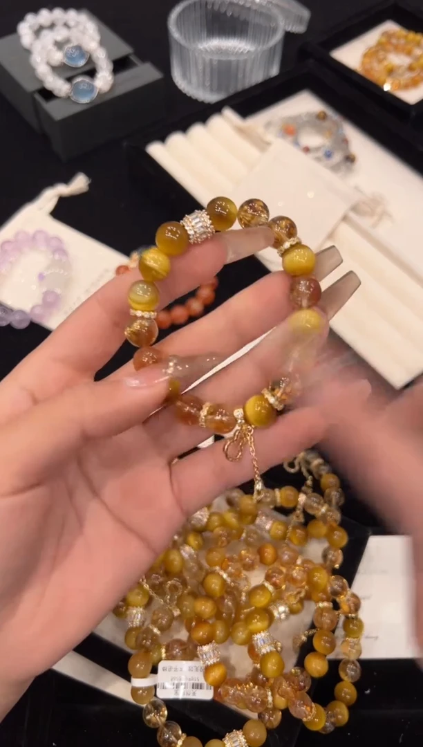 【闪购商品】水晶手链合金金虎眼手链x756