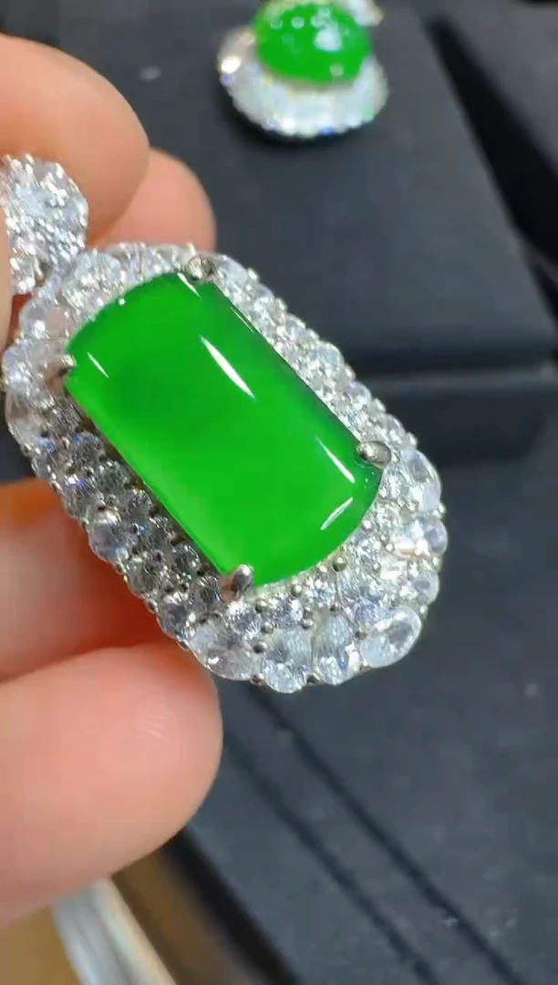 翡翠银S925镶嵌吊坠(不含链)多样性团购发一件