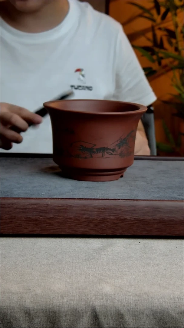 紫砂花盆15*10.5内径紫砂花盆