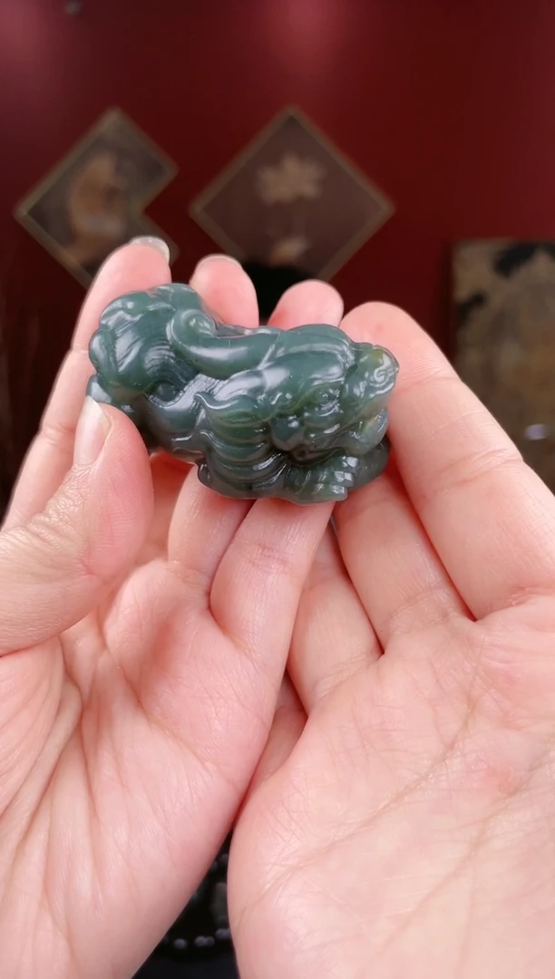 【闪购商品】和田玉把件未镶嵌且末蓝貔貅