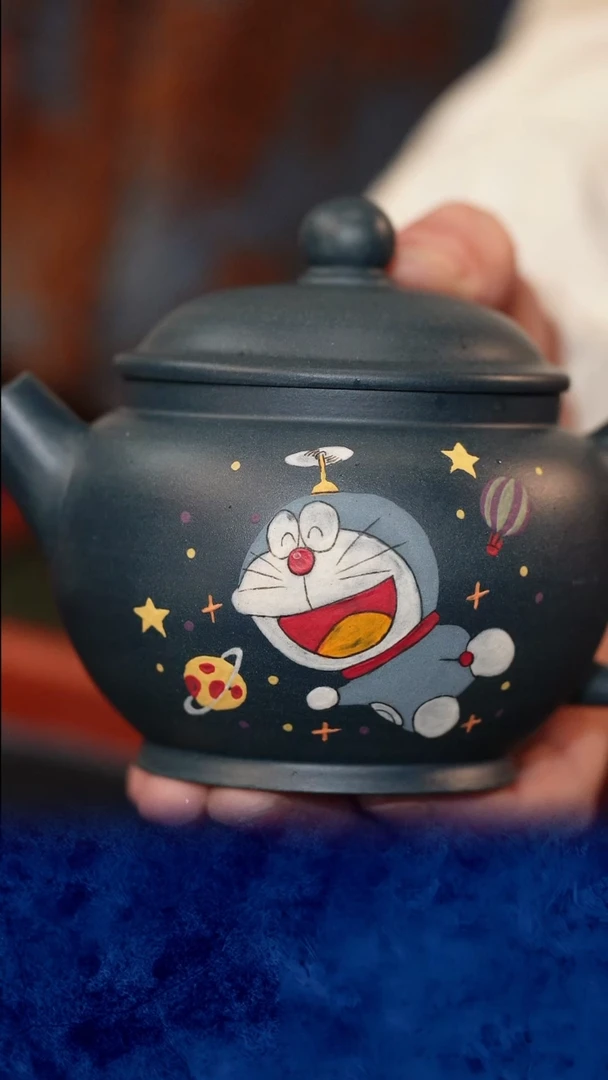 紫砂 宜兴紫砂 TZP  墨绿 巨轮 竹蜻蜓