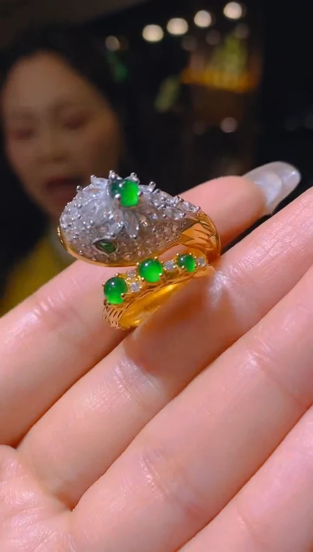 【闪购商品】翡翠戒指银S925镶嵌088（多样性发货）