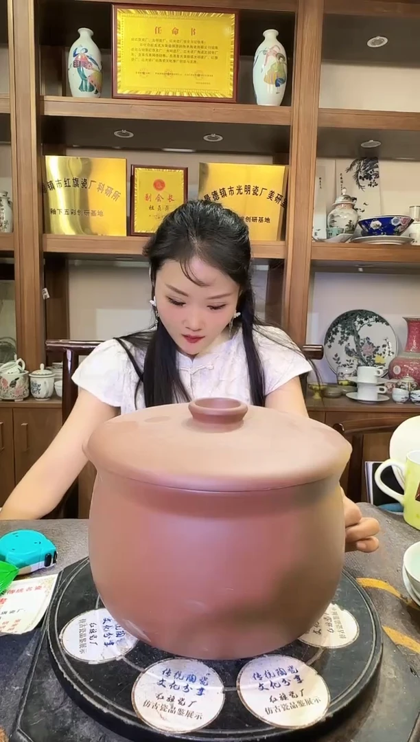 其他B005景德镇制陶瓷大汤锅一件