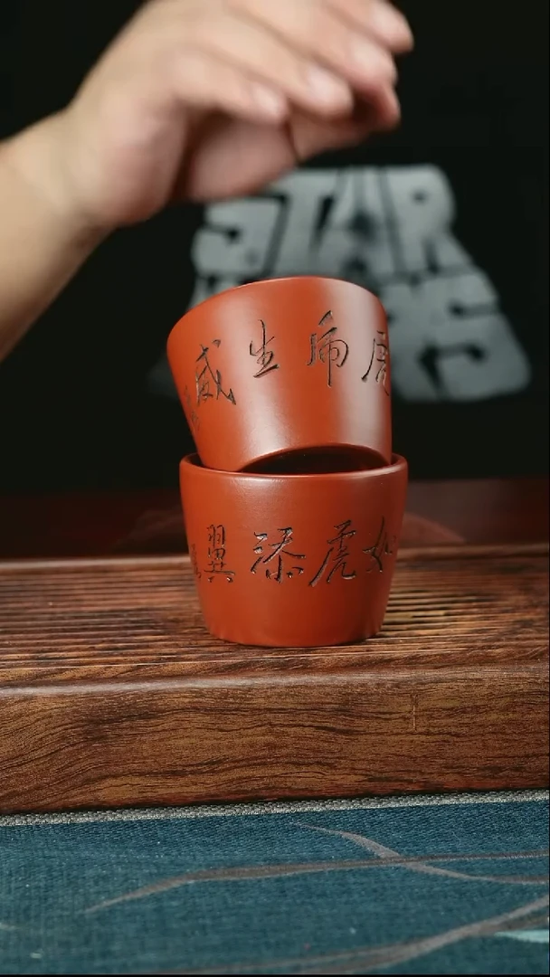 茶杯紫砂虎虎生威+如虎添翼