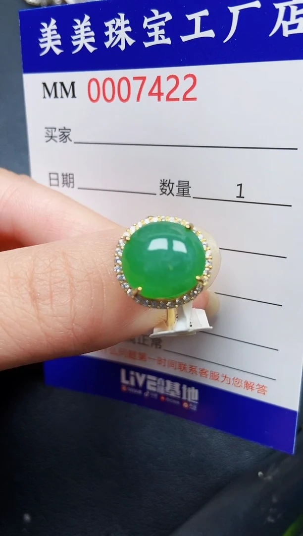 翡翠银S925镶嵌颈饰7422