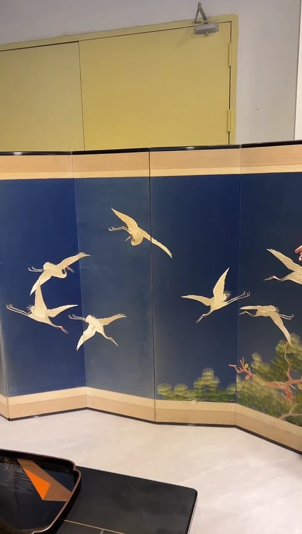 刺绣 八扇屏风 大漆漆器大漆漆器