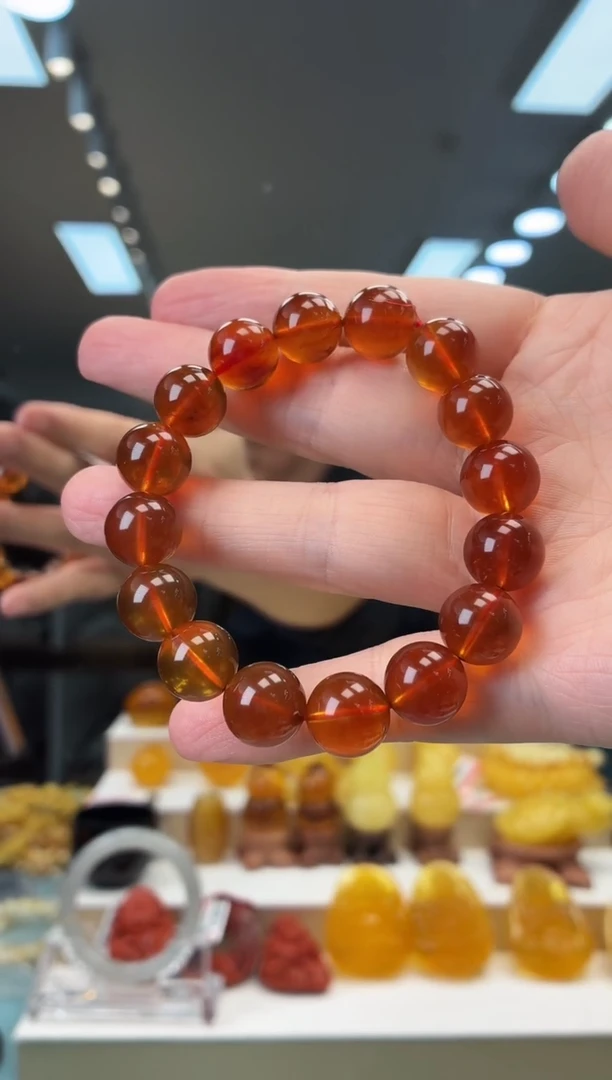 手串琥珀未镶嵌12m+缅甸血珀手串