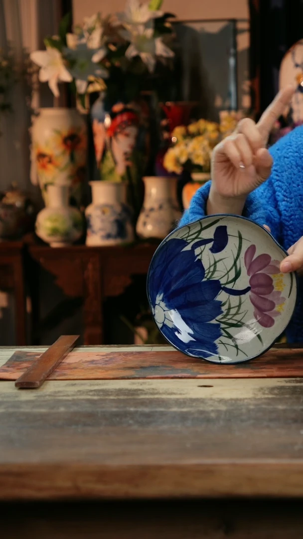 【闪购商品】瓷片景德镇纯手工釉下彩精品花瓶