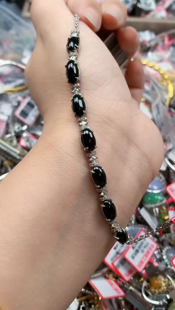 银S925镶嵌戒指翡翠天然A货缅甸翡翠