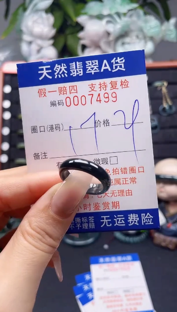 翡翠戒指未镶嵌17*7499