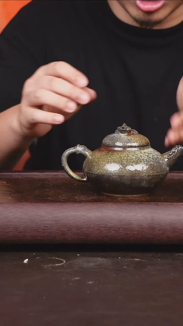 茶壶紫砂柴烧 鱼跃龙门