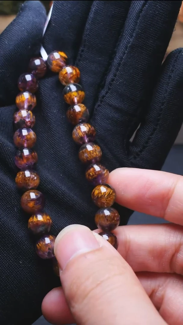 L015极光金多多单圈8mm未镶嵌水晶多样性发其一